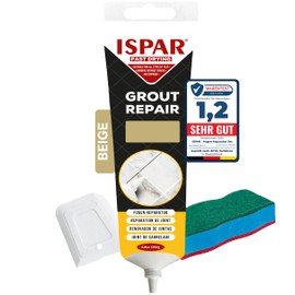 ISPAR Beige Grout 250 g - Ready-to-Use Grout for Tiles with Spatula - Joint Repair in the Bathroom & Kitchen - Odourless & Easy to Use