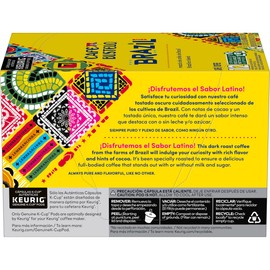 Café Bustelo Brazil, Brazilian Blend Coffee, Keurig K-Cup Pods, 12 Count Boxes (Pack of 6)
