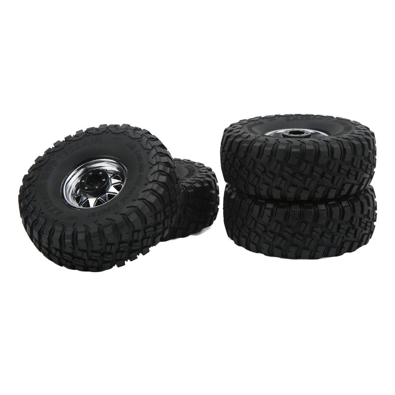 4PCS 1.9in Wheel Tires with 10 Holes Hub Uneven Gravel