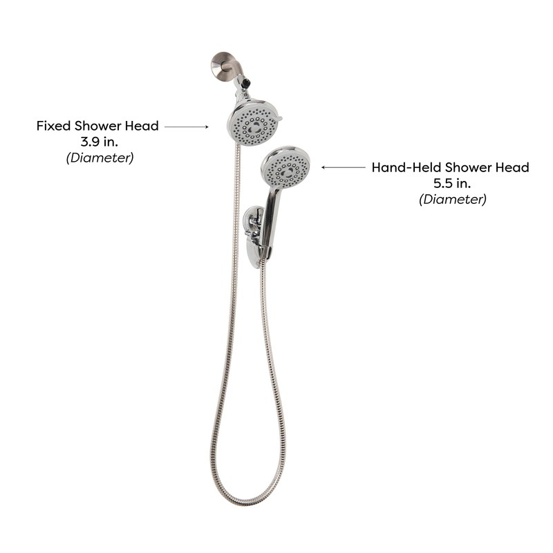 Bath Bliss 5 Function Luxury Dual Shower Head | Handheld