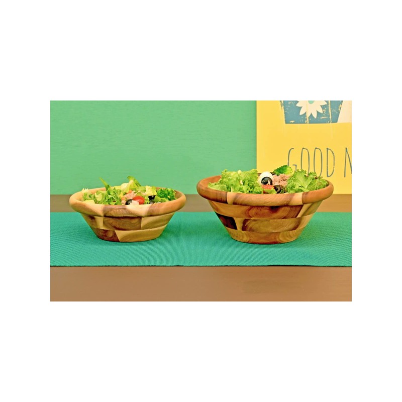 スワンソン商事 サラダボウル 木製 アカシア ナチュラル 直径15.0×高さ6.0cm 木製の温かみ 食卓に馴染むおしゃれなデザイン SB-150AN