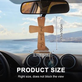 Fumete 24 Pcs Christmas Christian Cross Car Air Fresheners Bulk Drift Air Freshener Religious Fresh Scented Hanging Ornaments for Church Sunday School Xmas Stocking Stuffer Gifts(God Bless You)