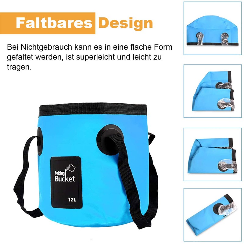 SVUPUE Collapsible Bucket, Folding Water Bucket, Multifunction Folding Bucket for