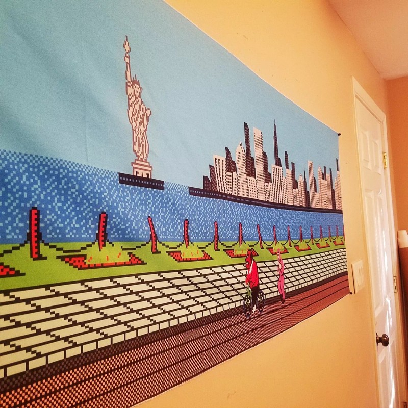Mike Tyson's Punch-Out 5x2 foot tapestry Little Mac and Doc