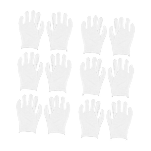 BESPORTBLE 12 Pairs Xl White Cotton Safety Gloves for Industrial
