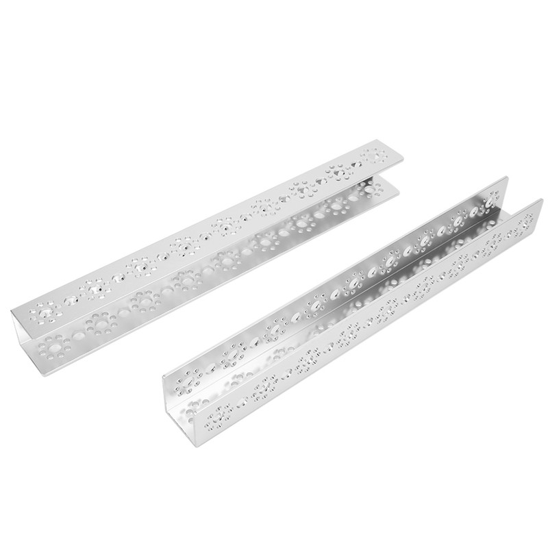 2pcs 17 Holes U Beam Aluminum Channels Robot Parts fit