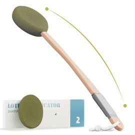 Svarvns Lotion Applicator for Back, 17" Long Handle with 2 Replaceable Pads