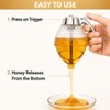 Shatterproof Honey Dispenser No Drip with Stand, Clear Syrup Dispenser