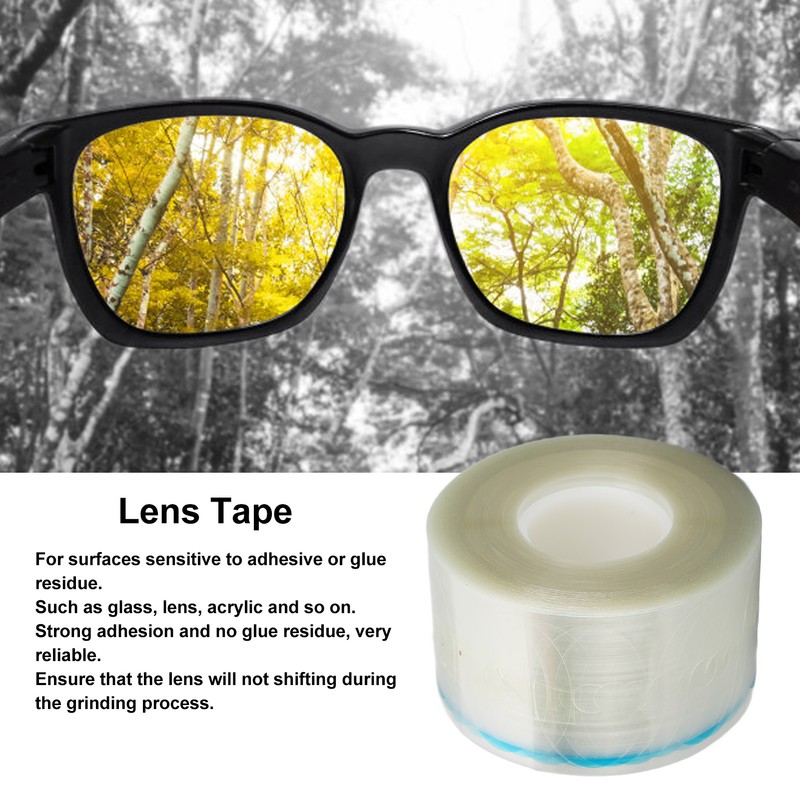 Lens Processing Sticker Double Sided Transparent Skidproof Tape Accessory for