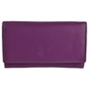 London Leather Goods Ladies Long Flap Over Leather Purse/Wallet 4