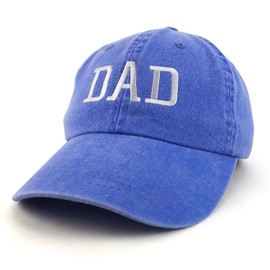 Trendy Apparel Shop DAD Embroidered Washed Cotton Adjustable Cap - Royal
