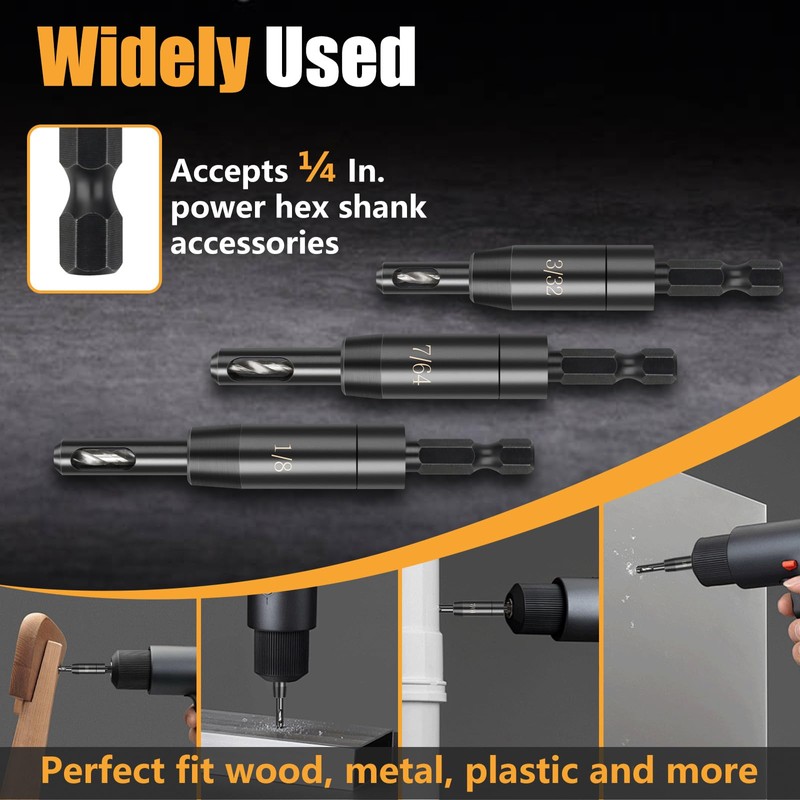 Apopip CC2430 Self Centering Drill Bit Assorted Set Fit for