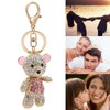 Cute Bear Keychain, Animal Rhinestone Key Chain, Charm Pendent Beautiful