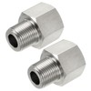 sourcing map Hex Bushing, 3/8 PT Male to 1/2 PT