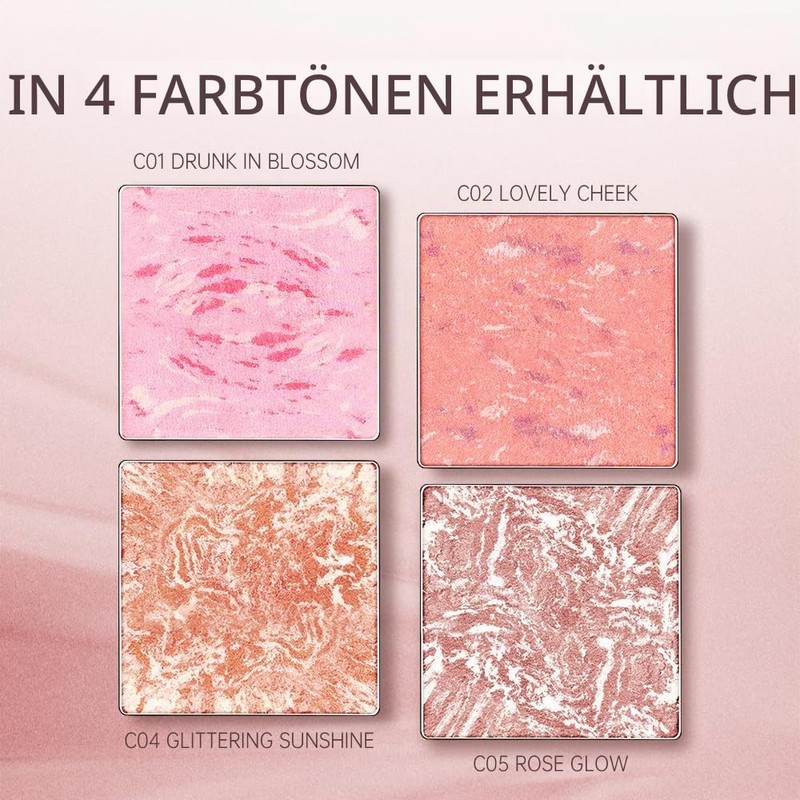 CATKIN Rouge Blush, Baked Powder Blush and Highlighter 2 in