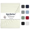 Komfortec Super King Fitted Sheet 100% Cotton, 11 inch (30