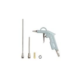 ABAC G-502 PLUS Compressed Air Blow Gun with Multiple Nozzles (25, 100 and 200 mm) for Various Applications, Quick Release Coupling and One Nozzle Max. Pressure 8 Bar