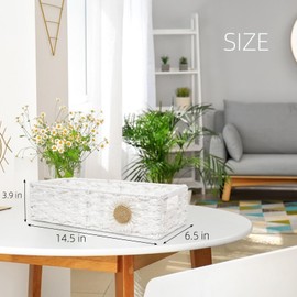 DUOER Toilet Paper Basket for Tank Top Bathroom Decor Baskets for Organizing Bathroom Tray for Counter Storage Basket for Bathroom Organizer-White