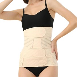 ZOLIQUEX 2 in 1 Postpartum Support - Recovery Waist/Pelvis Belt, Shapewear Slimming Girdle For Posture Correction (Beige, Large)