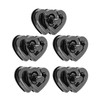 Purse Twist Lock Alloy Double Love Heart Decorative Shinny Handbag