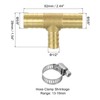 uxcell 2pcs Brass Tee Barb Fittings, 3-Ways Tee 5/8" x