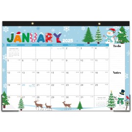 2025 Desk Calendar - Desk Calendar 2025, 17"×12", Jan.2025 - Dec.2025, 12 Monthly Calendar 2025 with Corner Protectors - 12 Different Themes