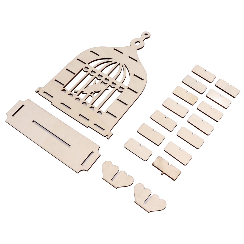 Wooden Chocolate Display Stand Bird Cage Style Dessert Display Shelves