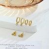 Gold Hoop Earrings for Women, 14k Gold Plated Earring Set