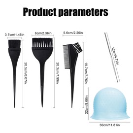 KGDUYC Highlight Cap, Highlight Cap, Highlight Foil, Bleaching Powder Set, Hair Dye Cap with Highlight Needle, Suitable for Salon Styling and Reusable (Blue)
