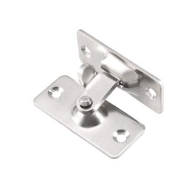 sourcing map Folding Door Bolt 201 Stainless Steel 44 x 30 mm 90 Degree Gate Latch Hasp Sliding Lock, Silver