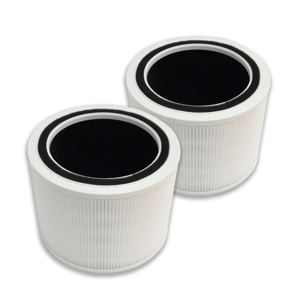 PUREBURG Replacement True HEPA Filters Compatible with Levoit Core 200s Air Purifiers, Part Number Core 200S-RF,H13 3-Stage Filtration Activated carbon
