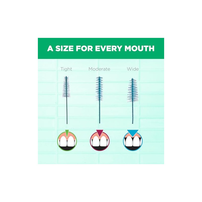 GUM Proxabrush Go-Betweens Interdental Brush Refills, Wide, 16 Count