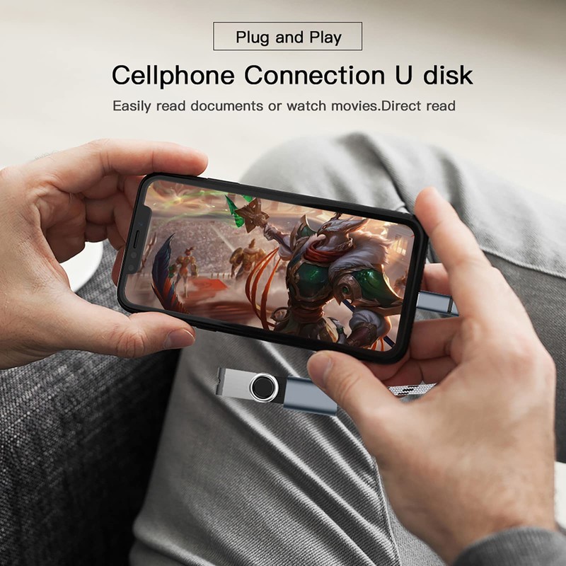 GANA 2-in-1 OTG Adapter, USB to Type-C & Micro USB