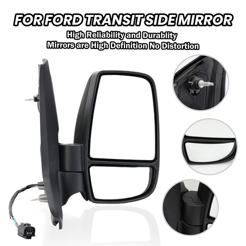 MOFOAP Passenger Side Mirror,Mirror Compatible with 2015-2025 Ford Transit 150