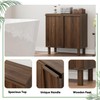 Smuxee Double Tilt Out Laundry Hamper Cabinet, Walnut Hidden Laundry