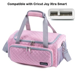 AMOIGEE Carrying Case Compatible with Cricut Joy Xtra Smart Cutting Machine, Full Open Cricut Case with Pockets for Cricut Accessories, Cricut Tools