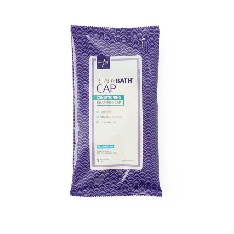 Medline Ready Bath Conditioning Shampoo Cap FULL CASE of 30
