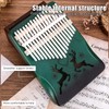 Finger Thumb Piano 17 Keys Exquisite Engraved Pattern Wood Kalimba