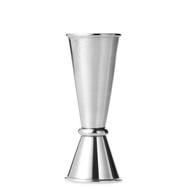 Nova [NOVA] Cocktail Jigger Spirit Dual Measure Cup, Polished Effect, Stainless Steel (Double), 25 ml / 50 ml