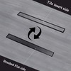 Bmvlffs 32 Inch Offset Linear Shower Drain Matte Black，2-in-1 Flat