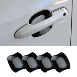 DLOVEG Exterior Door Handle Bowl Cover Compatible for Toyota RAV4 2019 2020 2021 2022 2023 2024 2025 Accessories Door Handle Bowl Scratch Protector Glossy Black