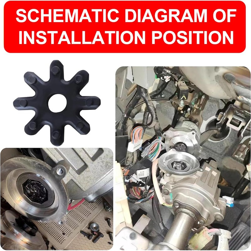 Set of 4 Car Steering Column Coupling, Flexible Coupling, Plastic
