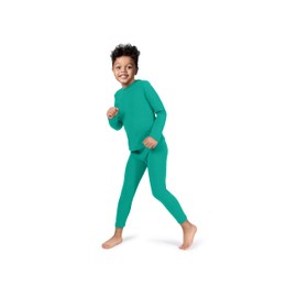Rocky Thermal Underwear For Boys (Long Johns Thermal Set) Shirt & Pants, Base Layer w/Leggings/Bottoms Ski/Extreme Cold (Jade - Large)