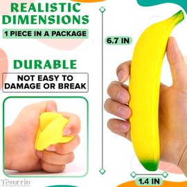 Banana Squishy Fidget Stress Relief Toys - Bananas Yellow Accessories Fidget Toy Adult Party Favor Anti Stress Toys Foam Squishy Toys - Stress Toy Stretchy Banana Decorations Fidget Adult Toy