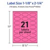 Avery Printable Oval Labels with Sure Feed Technology, 1-1/8" x