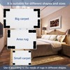 Rug Tape, 12-Piece Set of Rug Corner Grippers, Double-Sided Reusable