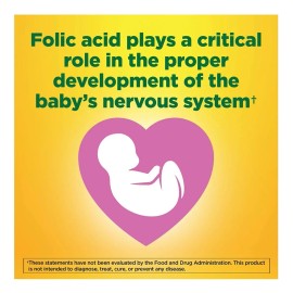 Nature Made cido Flico 400 mcg (665 mcg DFE)  Apoya el Sistema Nervioso y el Desarrollo Fetal, Sin Gluten ni Conservantes, 250 Tabletas               