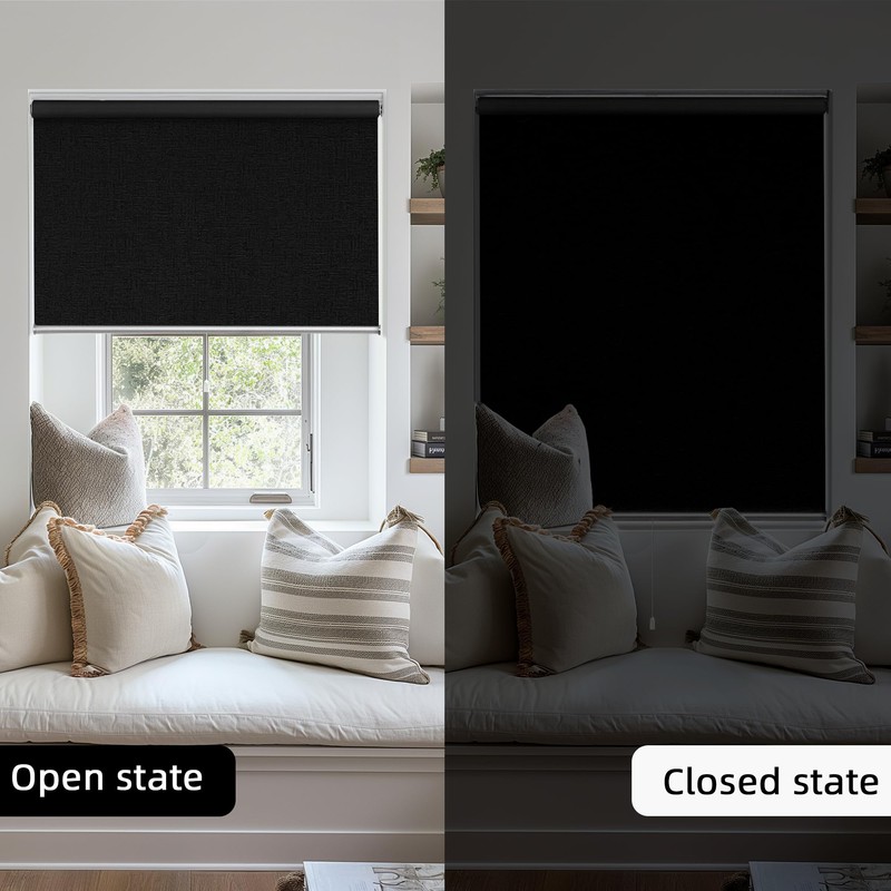 ChrisDowa Blackout Roller Shade Cordless Blinds for Indoor Windows Total