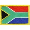 South Africa Flag Embroidered Sew on/Iron on Rectangular Patch, Approx.