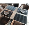 Jovono Faux Leather Hardboard Placemats, Set of 8 PU Table